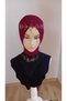 Burgundy Scarf Type Shawl Model Ready Veil Ready Shawl Ready Turban with Accessories - 6