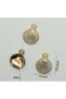 Gold Colored Seashell Charm with Pearl Detail – 19X13 mm Steel Pendant for Necklace Making - 3