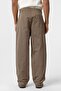 Baggy Fit Gabardine Trousers Mink - 6