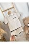 Boy's Stitched Shirt Shorts Set