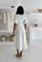 Women Balloon Sleeve Square Collar Summer Dress Nbk4245 - 4