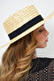 Women's Ribbon-Detail 100% Straw Hat NBMHT10 - 2