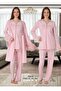 Effort Pregnant Maternity Lace Detailed Pajama Set with Dressing Gown - 4