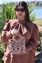 Mixed Color, Wooden Handle Knitting Bag - Inner Lined - Moly Ip - 3