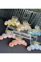 Large Bubble Balloon Ball Moving Sequin Glitter Transparent Acrylic Latch Buckle Pink 10.5cm - 5
