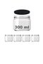 4Pcs 300ml Metal Black Canning Lids Magnolia and Food Storage 300Cc Clear Glass Jar - 2
