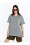 Women's Oversize Crew Neck Loose Fit T-Shirt Vibrant Non-Fading T-Shirt - 2