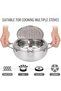 3.4L Japanese Tempura Deep Fryer Pot, 304 Stainless Steel With Thermometer, Lid, and Oil Drip Draine - 7