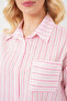 Women's Striped Crop Shirt 20342 - Powder - 5