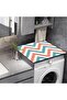 Zigzag Striped Washing and Dryer Cover Drawer Refrigerator Protection Washable Cover - 2