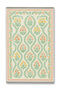 Mosso Green Orange Floral Patterned Fringed Woven Base Decorative Carpet Mosso66