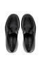 Men's Genuine Leather Black Opening Loafer Shoes - 5