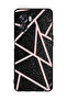 Protective Case Cover For Oppo A57 Black Gliters Light Pink Paths Pattern