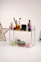 2 Tiers Crystal Makeup Organizer Decorative Cosmetic Jewelry Accessories Organizer Bathroom Shelf Transparent