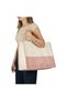 Elite Canvas Tote Bag Beach Bag - Powder Color Shopping Bag Women's Daily Shoulder Bag - 2