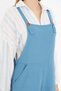 Women's Blue Pocket Wide Leg Gardener Jumpsuit Arm-25Y001043 - 4