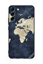 Protective Case Cover For Samsung S22+ 5G Map On Jeans Pattern