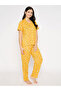 Floral Print Short Sleeve Shirt and Pyjama Set - 4