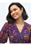 All-Over Print Asymmetric Hem Wrap Midi Dress - 4