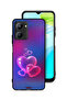 غطاء حماية لهاتف Realme C33 بنقشة قلوب الماء