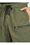 Men Olive Solid Relaxed Fit Cargo Joggers with Zipper Detail - 3