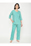 Paisley Print Notch Neck Top and Pyjama Set - 5