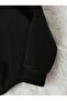 Autumn Leaves Printed Crew Neck Black Sweatshirt - 3