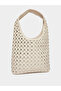 Studded Hobo Bag with Snap Closure