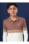 Color Block Long Sleeve Polo T-Shirt - 3