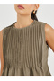 Pleated Peplum Ruffled Hem Top - 4