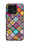 Honor X8a Protective Case Cover Mandala Squares Pattern