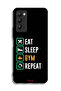 غطاء حماية لهاتف Tecno Camon 18 Eat Sleep Gym Repeat - 2