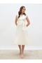 Sleeveless Pleated A-Line Wrap Midi Dress - 2