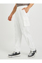 Oversized Open Hem Cargo Joggers with Panel Detail