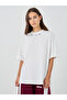 Embellished Neck Oversized T-Shirt - 5