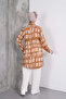 Brown Striped Tunic and Cream Trousers Set - 6