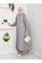 Women's Buttoned Strawberry Fabric Gray Double Suit - 2