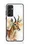 غطاء حماية لهاتف Samsung Galaxy A35 5G بتصميم فن تجريدي من الغزلان