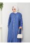 Women's Buttoned Strawberry Fabric Blue Double Suit - 4