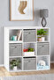 (2 Pcs) Shelf Organizer Box Set (30*30*30 cm) New Season Nano Technology Waterproof Fabric Gray - 5
