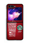 غطاء حماية لهاتف Samsung Galaxy Z Flip6 بملصق قهوة
