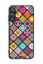 Samsung Galaxy M15 5G Protective Case Cover Mandala Squares Pattern