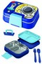 Happi Lunch Box 1 Liter Stainless Steel Compartmentalized Leakproof Food Storage Container (15 X 21 X 7 cm)