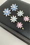 Metal Colored Pearl Detail Wind Flower Dangle Earrings(9cm) - 4
