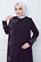 Plus Size Mother Dress with Leaf Stones Purple Ss2350 - 2