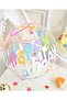 (3 Pieces)Transparent "Happy Birthday" Printed Balloons with Colorful Patterns, Birthday Party Ornaments - 2