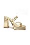 Kindep Daily Thick Heeled Platform Women's Slippers Gold - 2