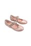 Kindep Velcro Stone Piping Detailed Girl's Ballerina Ballerina Pudra - 3