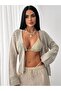 Women's Lacy Tie Knit Cardigan - 2