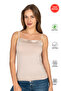 Özkan 2041 Women's Premium Fabric Viscose Collar Satin Detailed Flexible Soft Thin Strap Undershirt